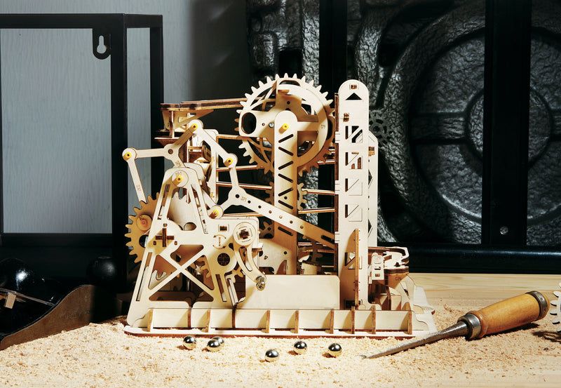 Marble Run Tower Explorer 3D Build it Model with cranks and gears