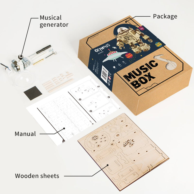 Steampunk Robot Gear Driven Musical Box