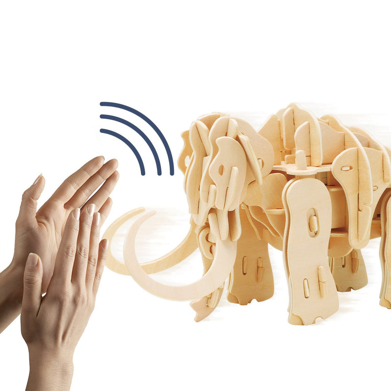 Sound Controlled 3D Mammoth Laser Cut Model Puzzle