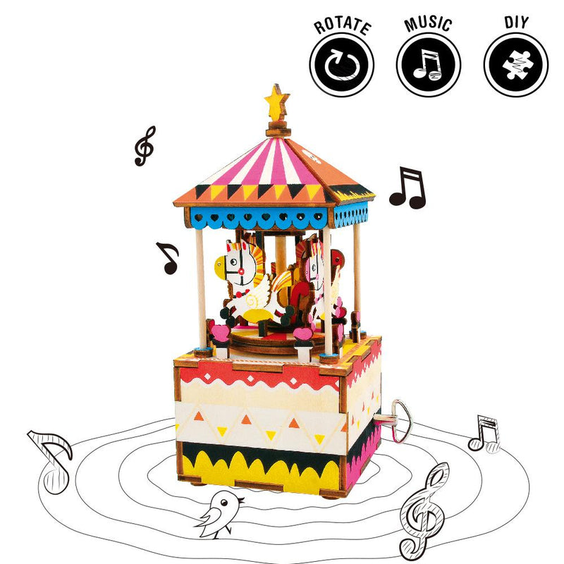 Build Me! 3D Musical Merry-Go-Round Model Puzzle