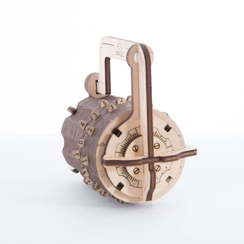 Laser Cut Combination Lock Cryptex - Functional Gear Lock - 3D Kit / Puzzle